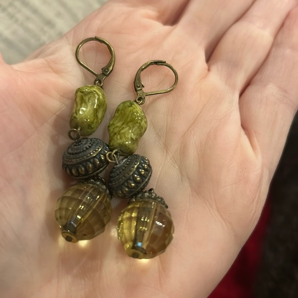 belk Jewelry - Natural Stone & Bead Dangle Earrings